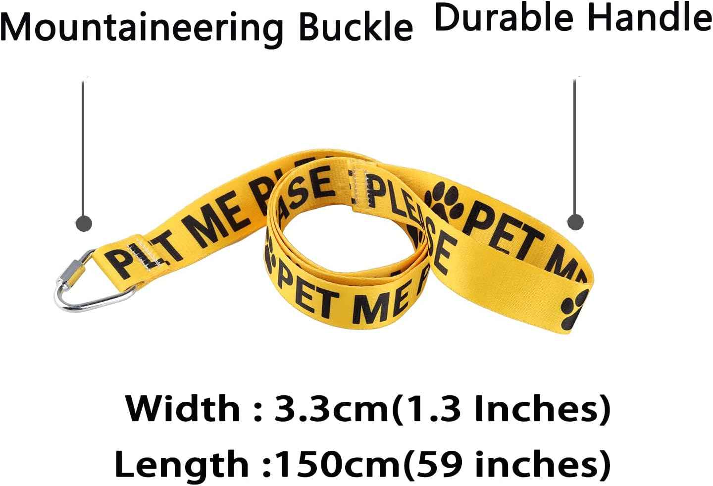Funny Dog Leash Pet Me Please Leash Walking Training Dog Leashes Dog Owner Pet Lover Gift (Pet Me Please-YE)