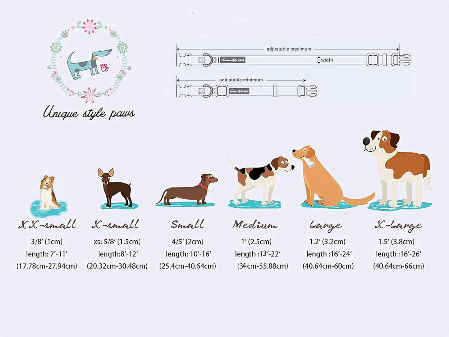 Unique Style Paws Christmas Day Dog Collar with Bow Christmas Tree Cotton Puppy Collars for Small Medium Large Dogs