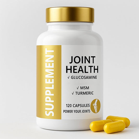 Joint Health Supplement with Glucosamine, MSM, Turmeric & Boswellia, Relief Support for Back, Knees, Hands | Women & Men - 120 Capsules