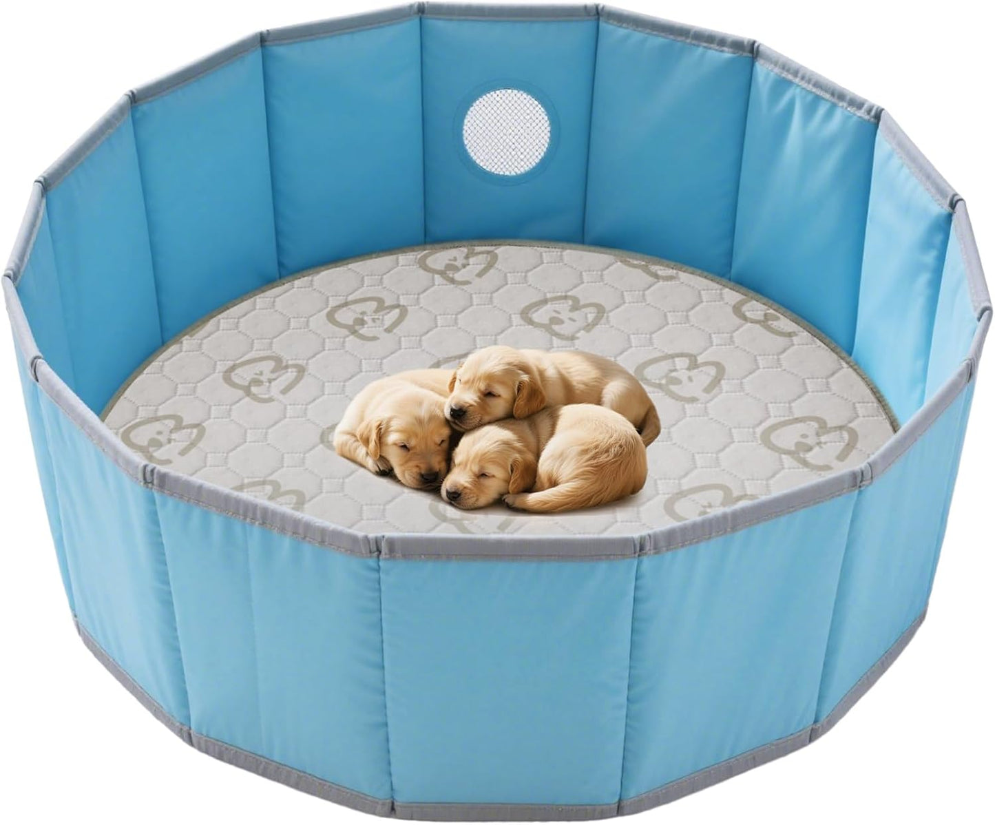 FXW Washable Pee Pads for Dogs, Puppy Pads with Super Absorbent, Specifically Designed for Whelping Box, 36" Round, Khaki, 1 Pack