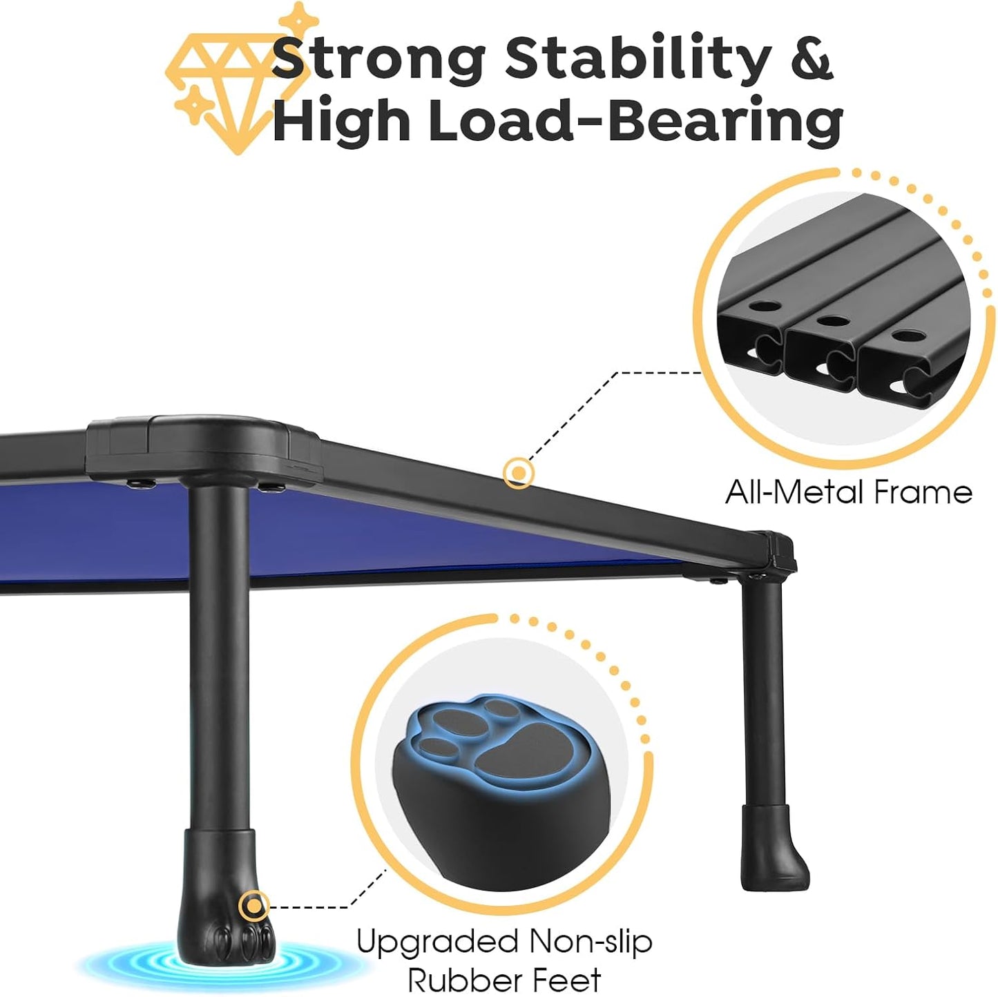 Veehoo Chew Proof Dog Bed - Anti-Scratch Durable Dog Hammock, Off Ground, CWC2420ACP