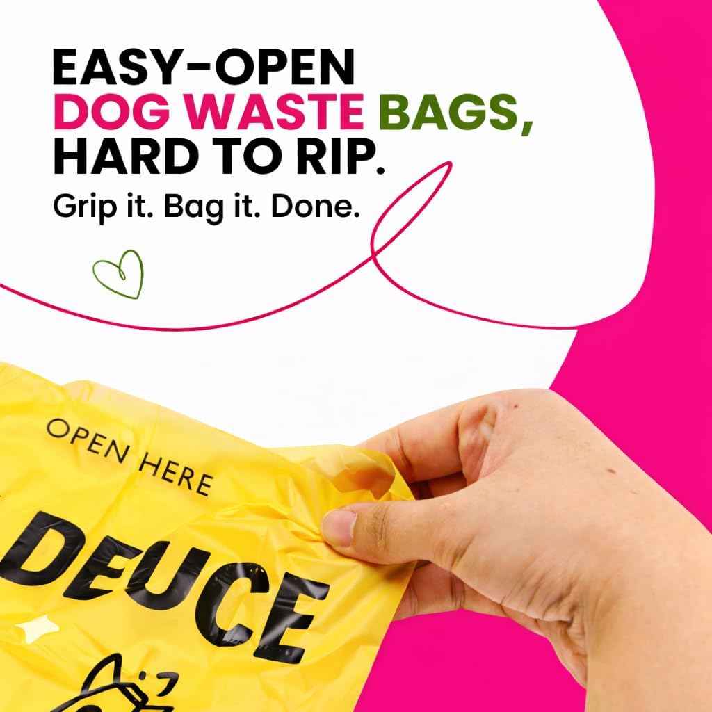 Dog Poop Bags 120 Count – Leakproof, Extra Thick & Easy Open | Unscented Plant-Based | Hey Stinky (8 Rolls)