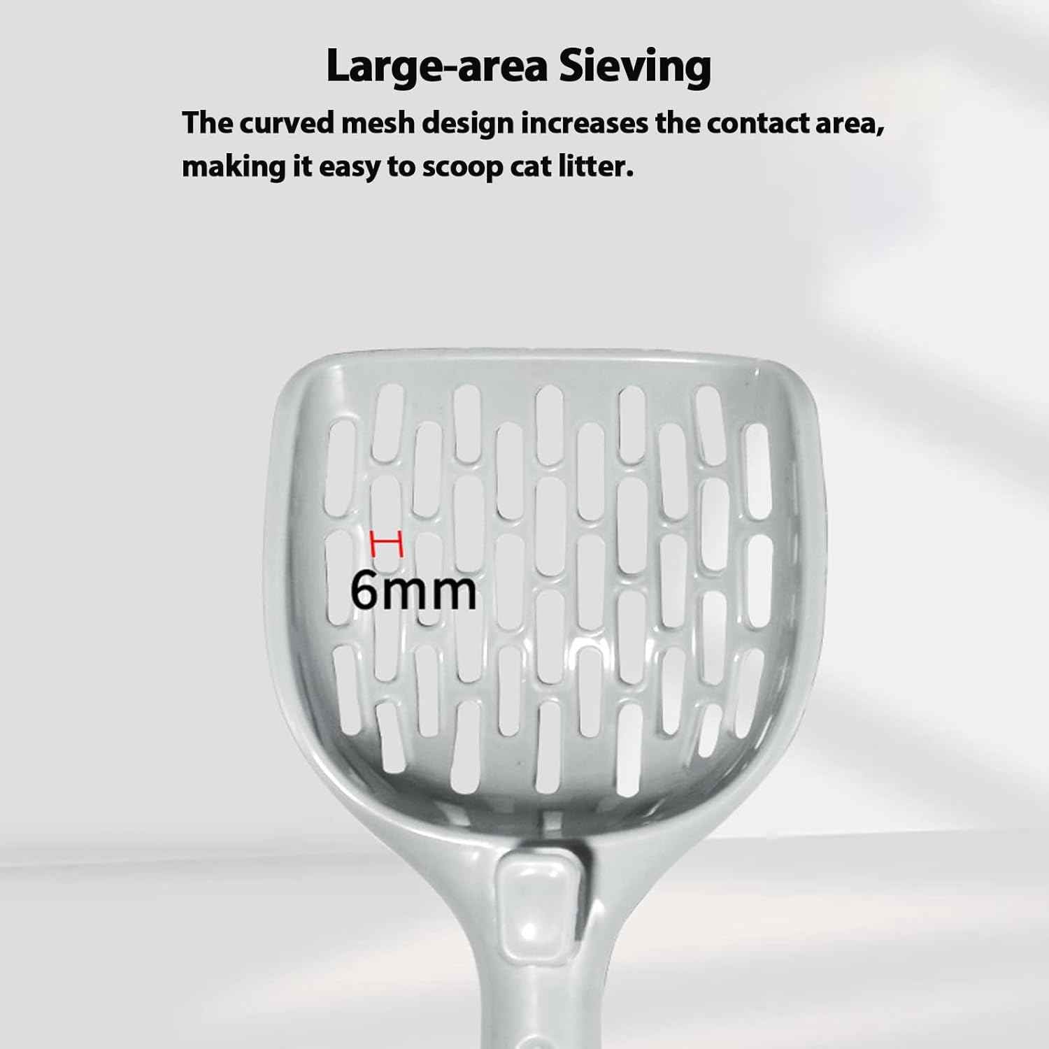 GOTTABEAM Cat Litter Scooper for Pellets – Wide Opening Non-Clumping Litter Sifter (with Plastic Scoop)