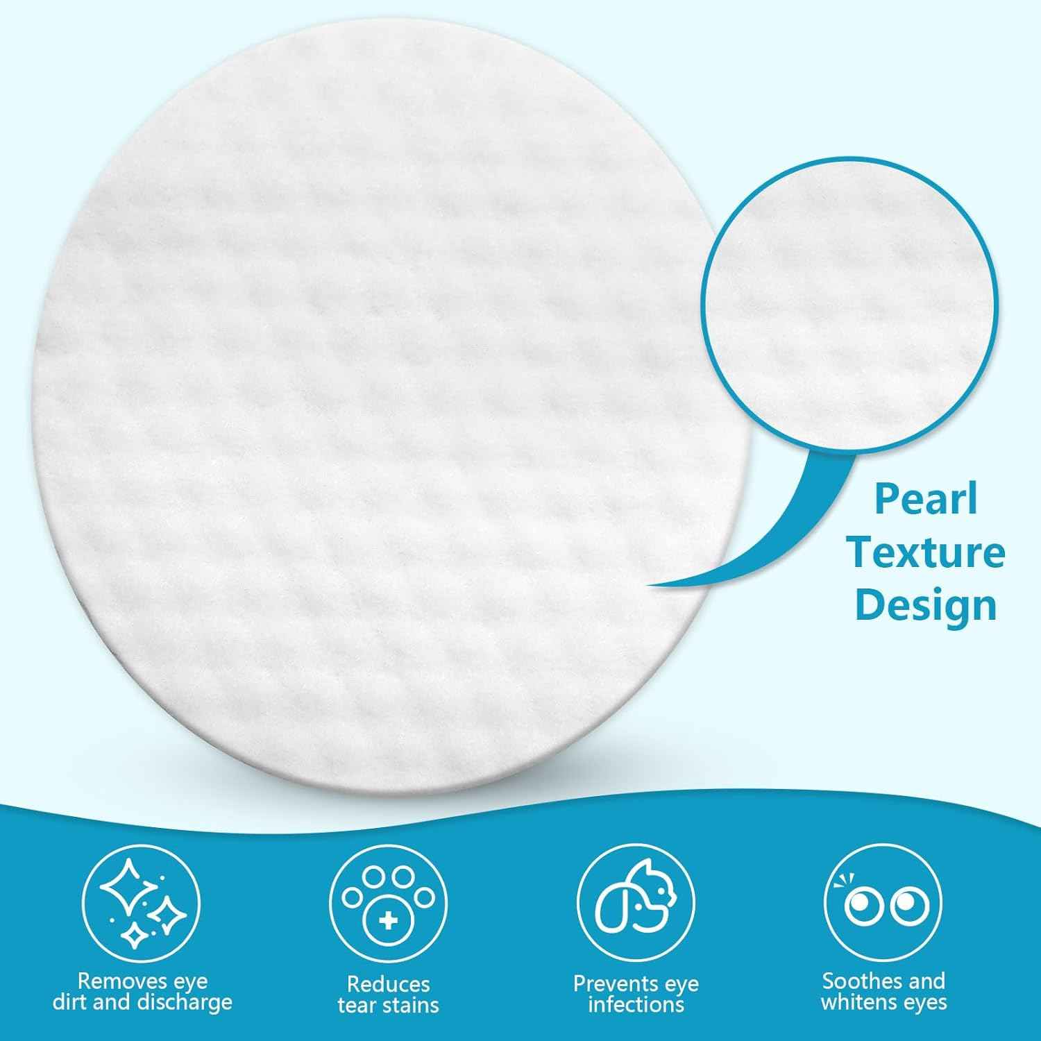 Pet Eye Cleaning Wipes, Suitable for Dogs and Cats, Remove Tear Stains, Debris, and Secretions, Reduce Tear Marks, Gentle and Hypoallergenic Formula, 100 Count