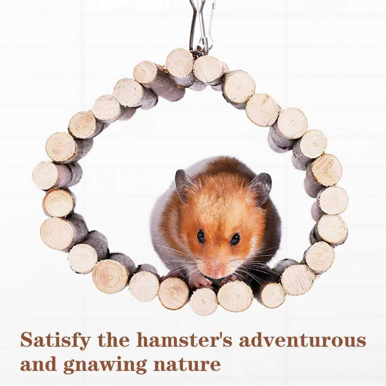 Natural Wooden Hamster Tunnels & Hideouts – Chew-Safe Birch Trunk Tubes for Dwarf Hamsters, Gerbils, Mice – Cage Accessories, Exercise Toy, Forest-Themed Small Pet Habitat (4pcs)