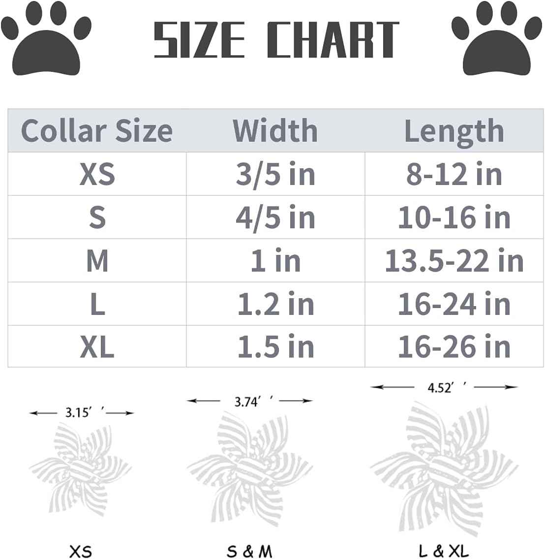 Lionet Paws Christmas Dog Collar with Flower, Dog Flower Collar with Metal Buckle for Dogs and Cats, Adjustable Comfortable Dog Collar Girl Gift, S, Neck 10-16 in