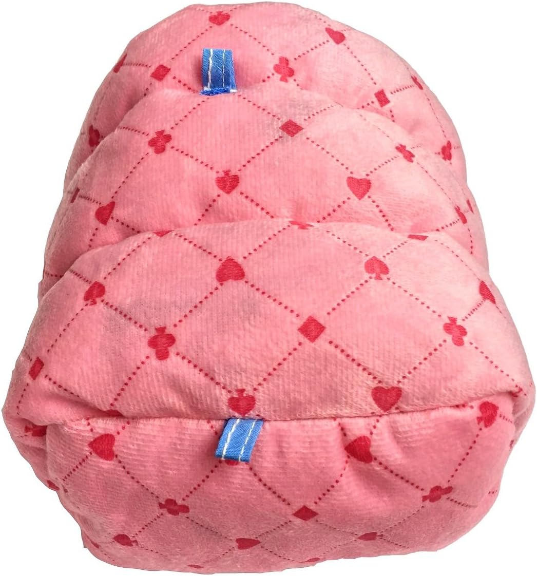WowowMeow Small Animals Warm Hanging Cage Cave Bed for Hamsters, Guinea-Pigs, Rats, Rabbit and Chinchillas (L, Poker-Pink)