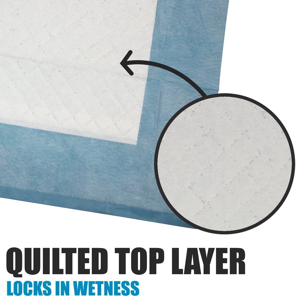 BV Puppy Pads XL 320 Count 28"x34" - Leak-Proof Pee Pads for Dogs with 6-Layer Design, Rapid Dry Sheet & Attractant - Dog Pad Extra Large with Odor Control - Perfect for Big Dogs & Indoor Use