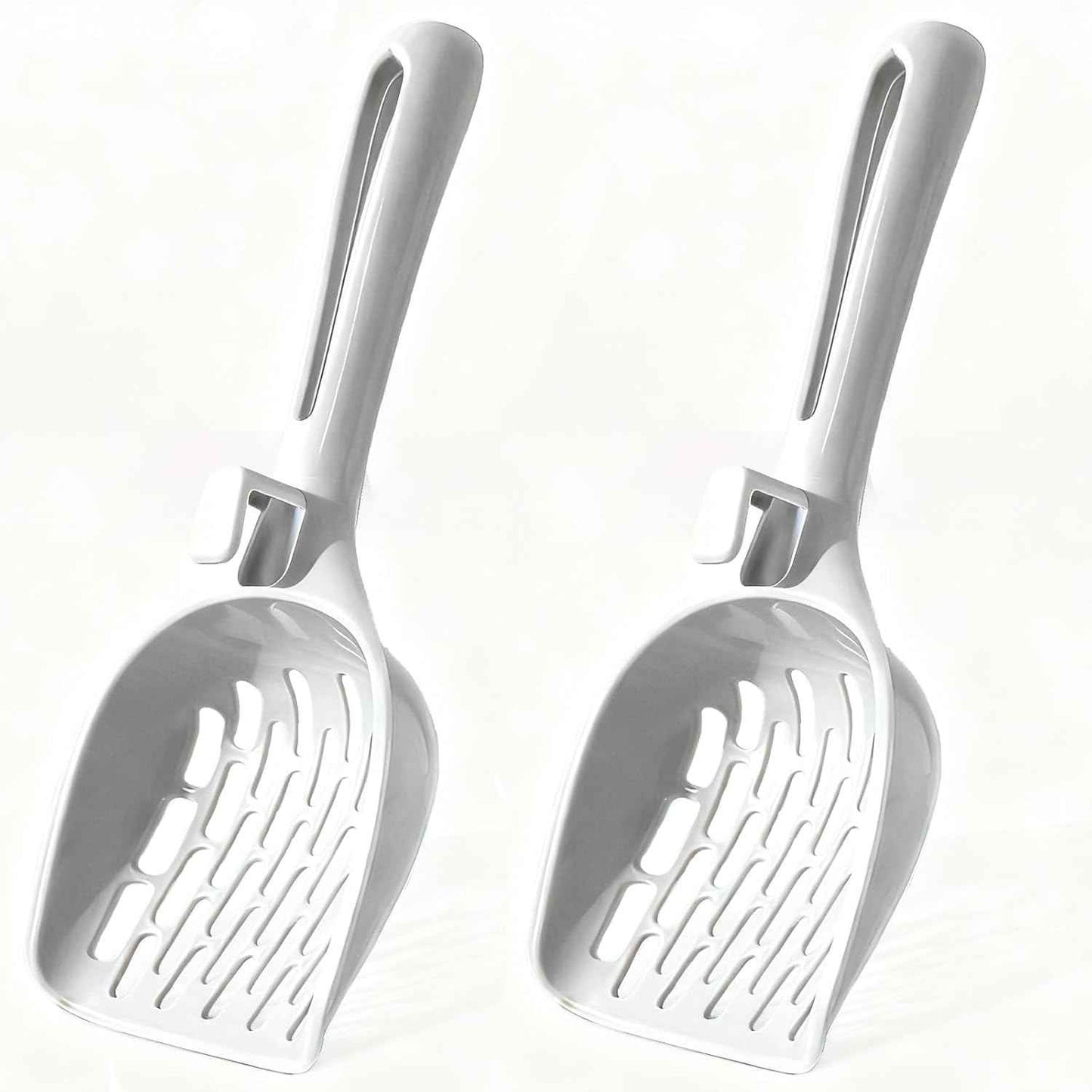 GOTTABEAM Cat Litter Scooper for Pellets – Wide Opening Non-Clumping Litter Sifter (with Plastic Scoop)