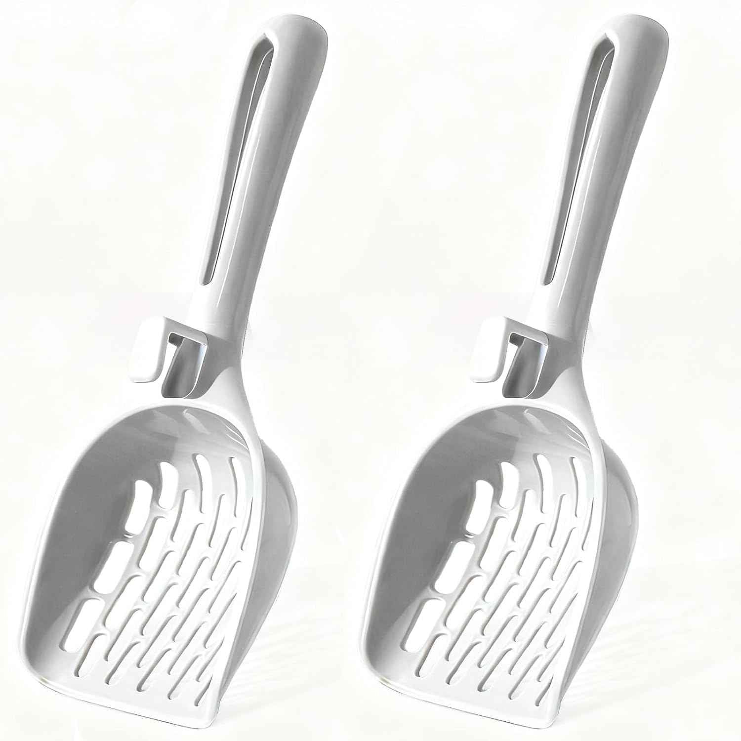 GOTTABEAM Cat Litter Scooper for Pellets – Wide Opening Non-Clumping Litter Sifter (with Plastic Scoop)