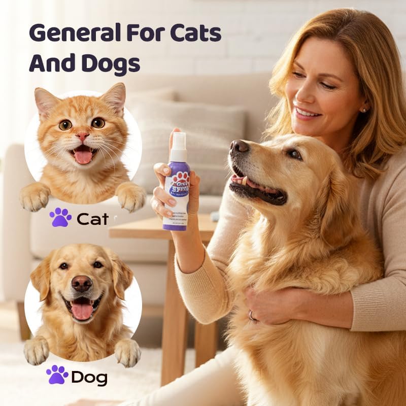 Teeth Cleaning Spray for Pets, 2026 Upgraded Oral Spray for Dogs and Cats, Dog Dental Spray Pet Breath Freshener Spray Oral Care Cleaner (1)