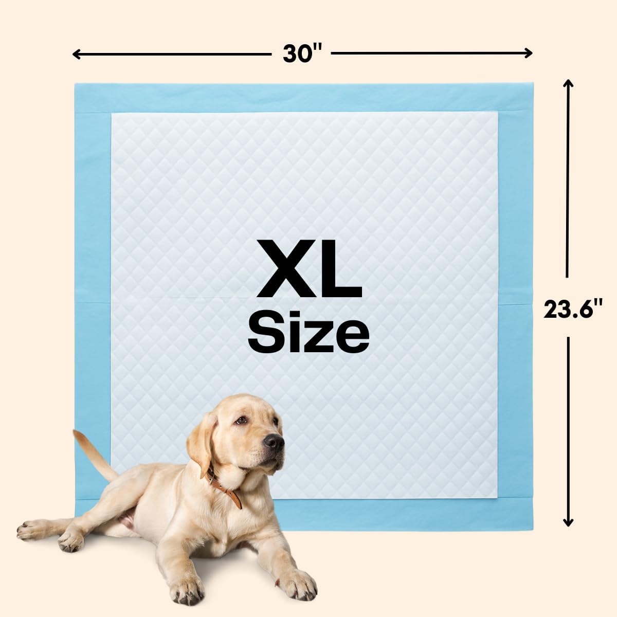 Dog Training Pads 100 Count, Extra Large 30" x 23.6" – 5-Layer Leak-Proof Puppy Pads, Super Absorbent up to 5 Cups, Quick-Dry Odor Control – Bulk Pee Pads for Puppies, Adult & Senior Dogs
