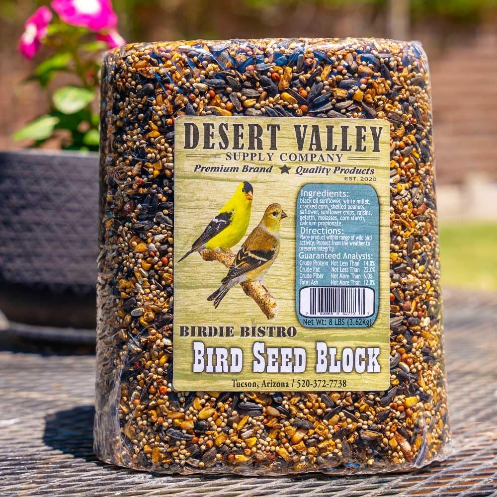 Desert Valley Wild Bird Seed Block Birdie Bistro (8 Pounds)