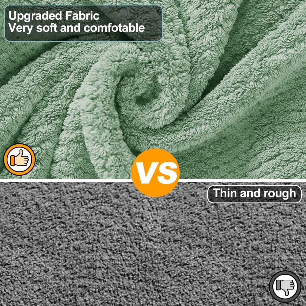 Medium to Large Size Dog Bathrobe, Quick Drying Super Absorbent Used for After Bathing, Warm Dog Towels, Adjustable Hoodies and Belts for Pet Dogs Bath Clothes Products(Green Jacquard, 5XL)