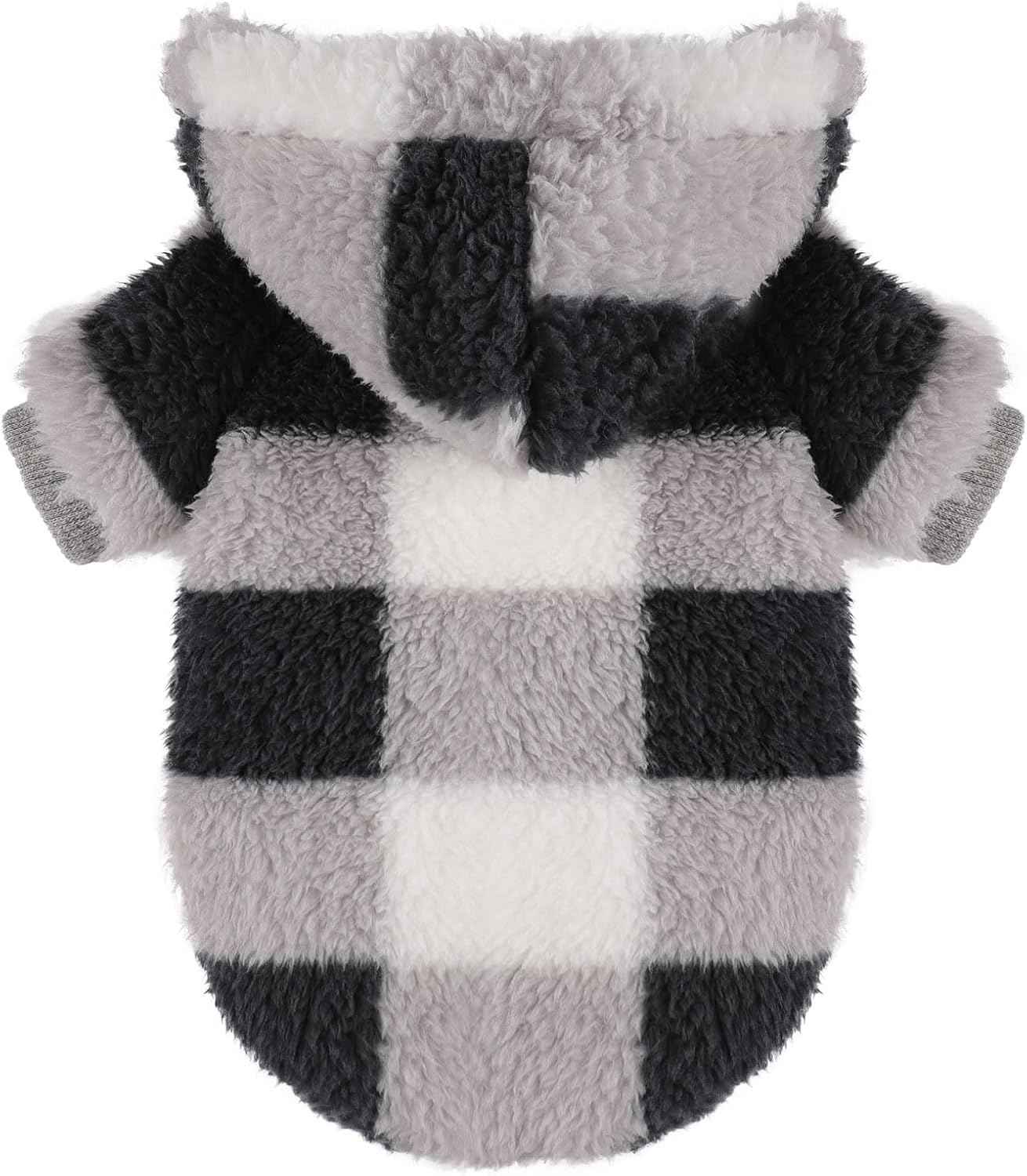 Small Dog Sweater for Dogs Hoodies, Winter Clothes Boy Girl Male Female, Warm XS Fleece Hoodies Pet Coat Apparel Outfit(XS, Black)