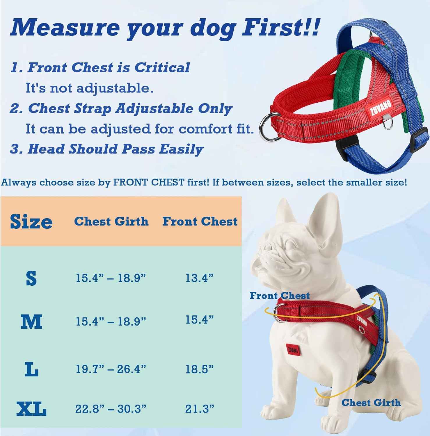 Soft Dog Harness Small Sized Dog, No-Pull Breathable Mesh Padded Vest - Escape Proof Quick Fit Lightweight Harness with Front Clip - Easy Walking Adjustable Vest Harness for Small Dogs, Red, S