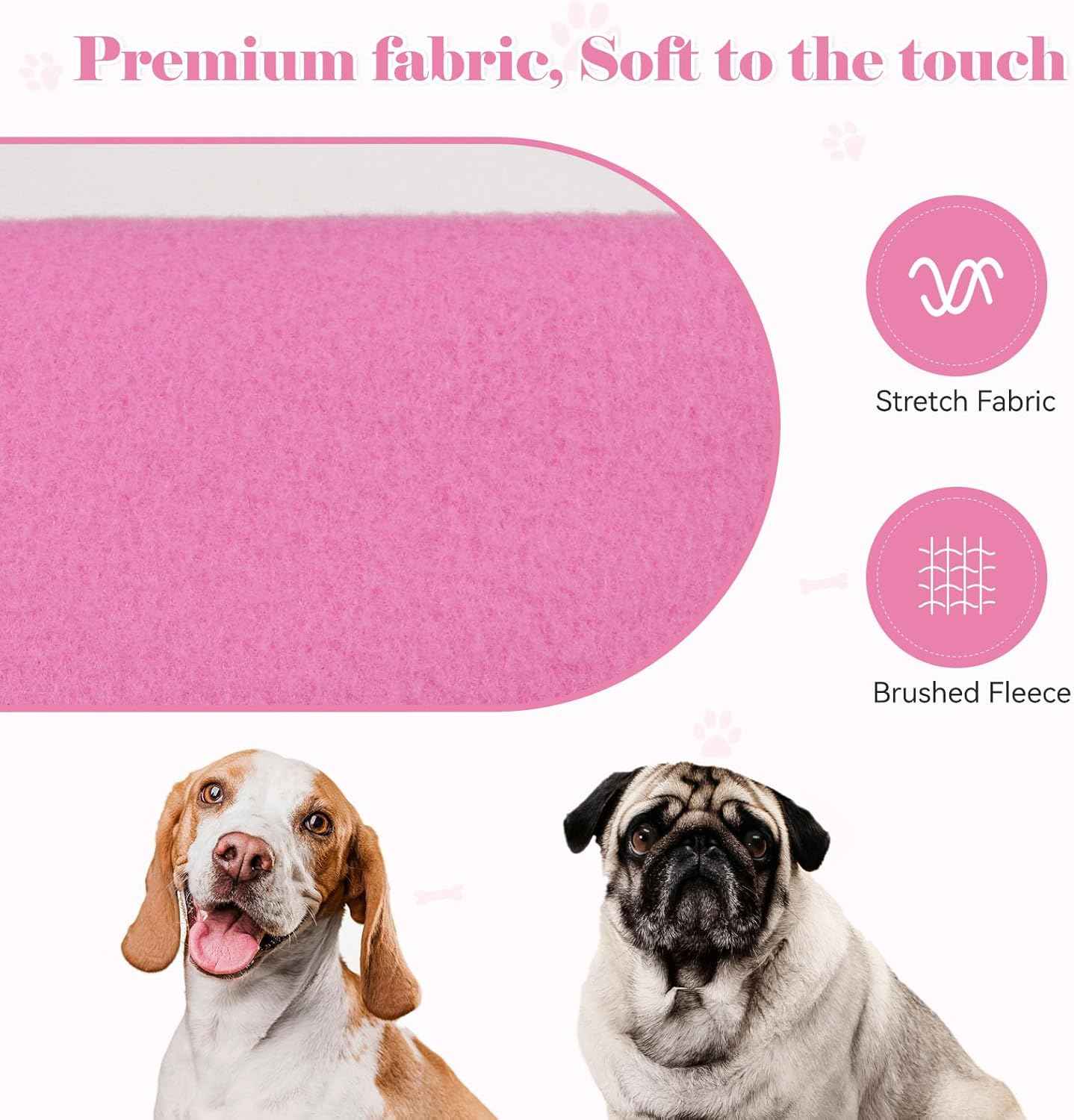 Dog Sweaters for Small Dogs Dog Hoodie Pet Sweater Solid Soft Brushed Fleece Pet Clothes Hoodie Sweatshirt with Pocket(Pink-S)