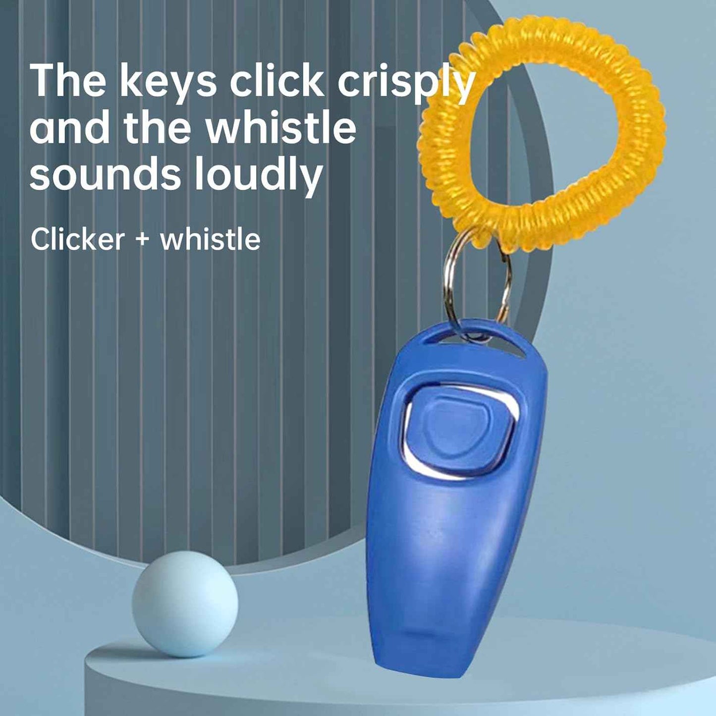 2-in-1 Dog Training Clicker Whistle for Training and Recall, Pet Training Accessories for Puppy, Cats, Horses & Small Animals - 3 Pack with Wrist Strap, Reward and Train Your Pets Efficiently