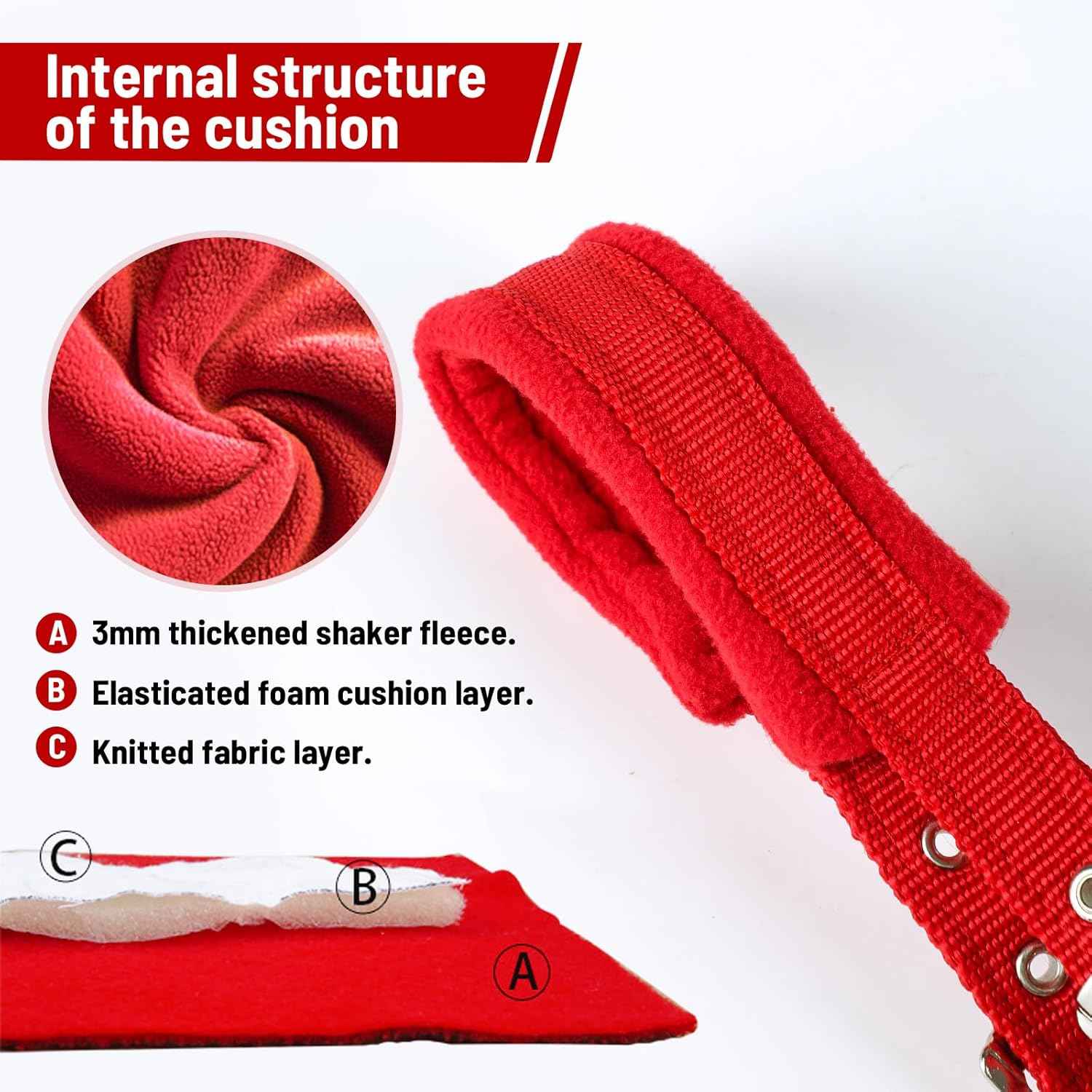 Adjustable Horse Halter with Fleece Padding, Available in Black, Red, Blue