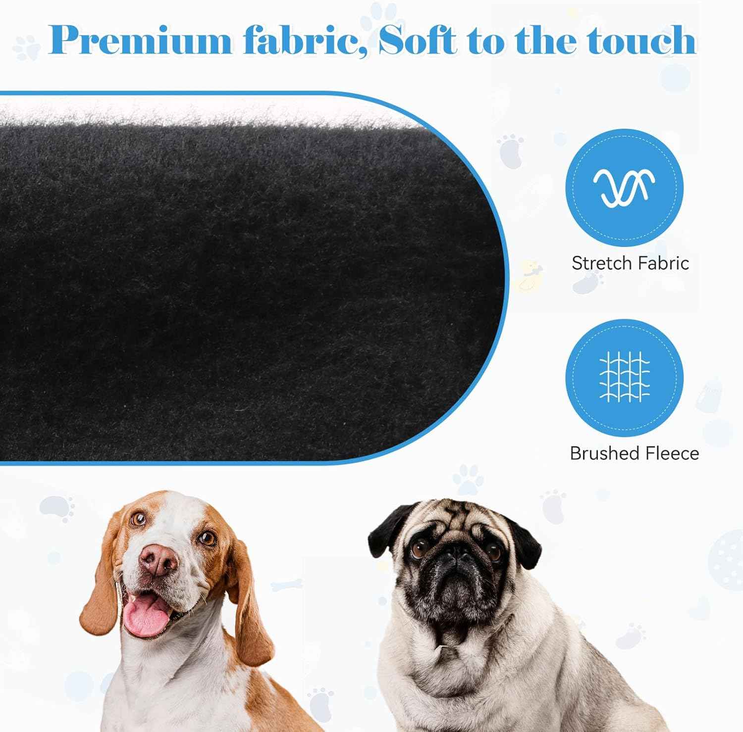 Dog Sweaters for Small Dogs Dog Hoodie Pet Sweater Soft Solid Brushed Fleece Pet Clothes Hoodie Sweatshirt with Pocket(Black-S)