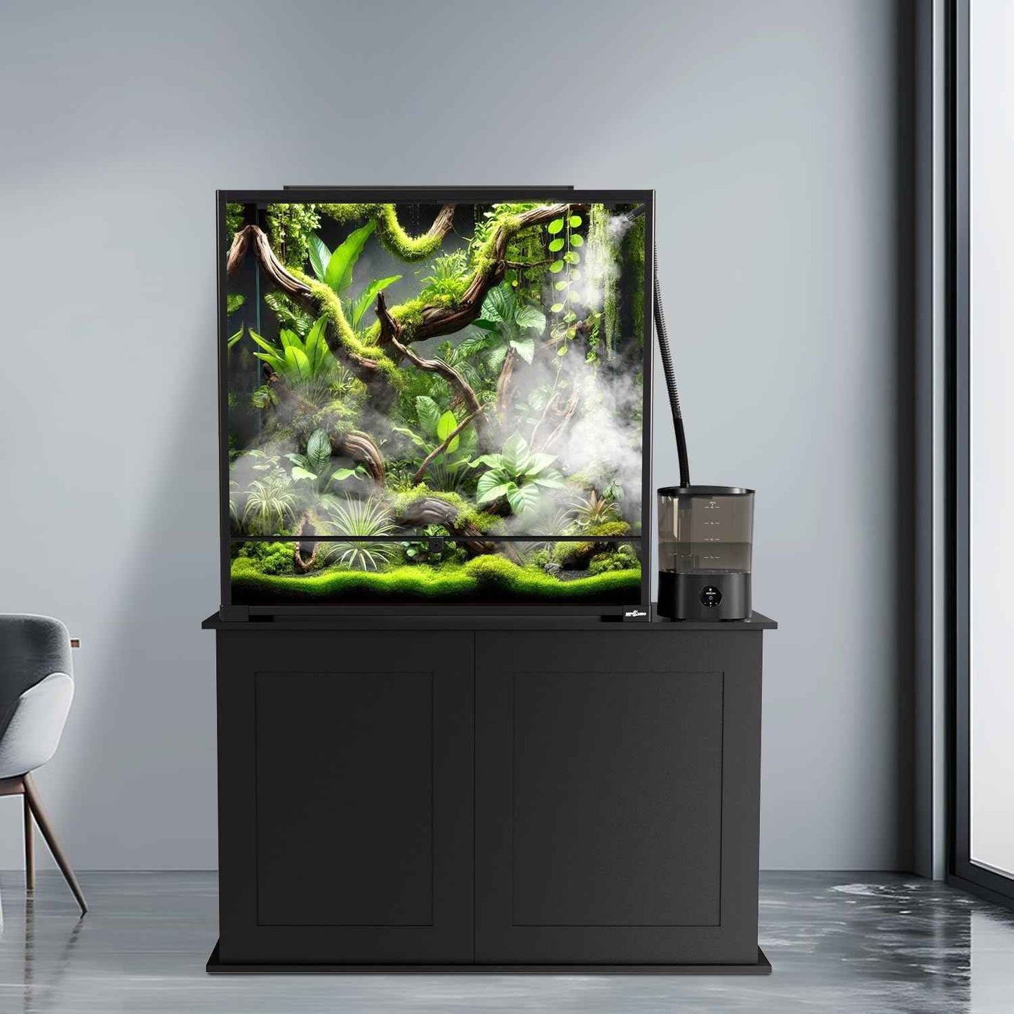REPTI ZOO Smart WiFi Reptile Fogger with Timing, 4L Reptile Terrariums Humidifier, Fog Machine Mister for Chameleon Frog Turtle Gecko | Misting System Spray Kit for Amphibia, Plants | Linkage Control