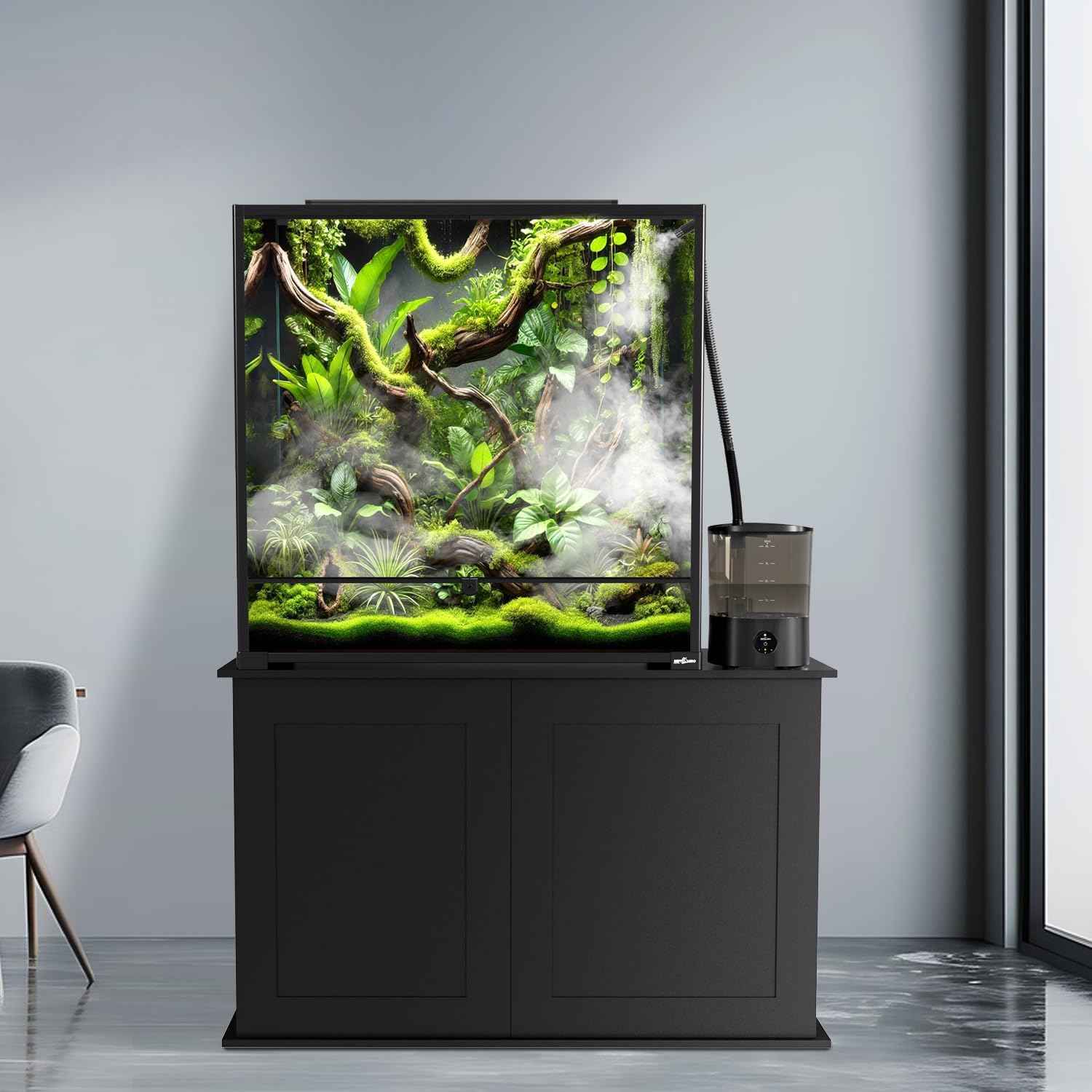 REPTI ZOO Smart WiFi Reptile Fogger with Timing, 4L Reptile Terrariums Humidifier, Fog Machine Mister for Chameleon Frog Turtle Gecko | Misting System Spray Kit for Amphibia, Plants | Linkage Control