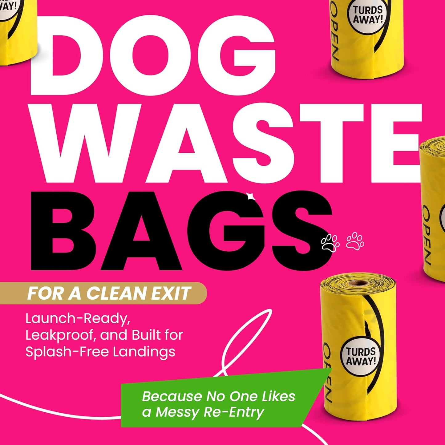 Dog Poop Bags 120 Count – Leakproof, Extra Thick & Easy Open | Unscented Plant-Based | Hey Stinky (8 Rolls)