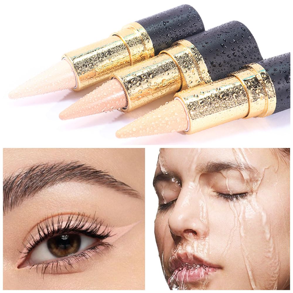 evpct 2Pcs Warm Pink Gel Eyeliner Pencil Waterproof for Women Eye Face Paint, Longwear Matte Cream Eyeliner Stick Crayon, Cat Eye Liners Eyeshadow Makeup Smooth Glide delineador de ojos contra el agua