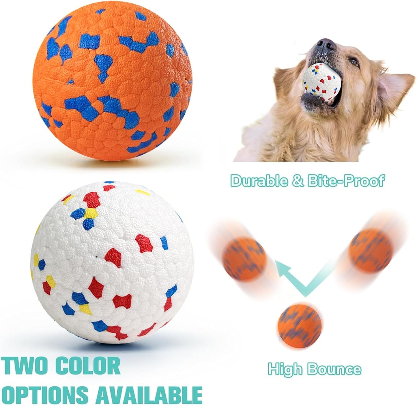 Herding Ball for Dogs - Durable Waterproof Dog Toy, Dual-Layer Large Interactive Pet Play Ball for Australian Shepherds, Cattle Dogs, Collies, and All Herding Breeds (2.5')