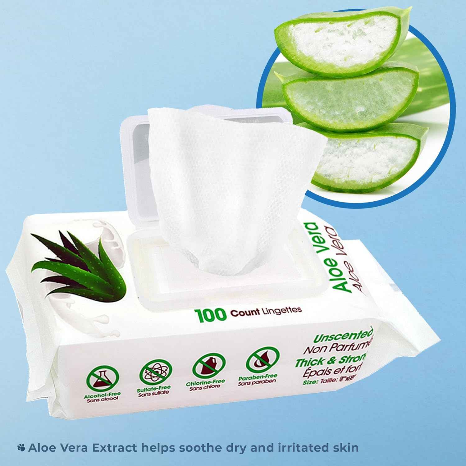Best Pet Supplies Pet Grooming Wipes for Dogs & Cats,Deodorizer for Coats & Dry, Itchy, or Sensitive Skin, Clean Ears, Paws, Body, & Butt - Hydrating, Aloe Vera, 400 Count.