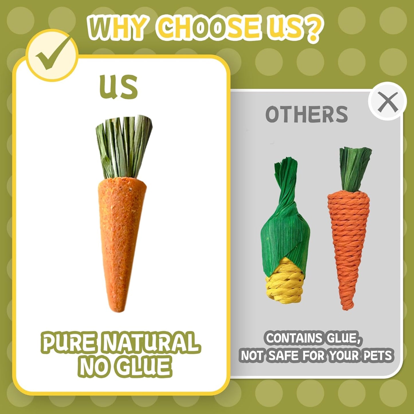 18 PCS Hamster Chew Toys Set, Natural Apple Wood Guinea Pig Toys, Hamster Cage Accessories Include Bridge, Seesaw, Carrot, Timothy Straw Stick Dental Care for Rat Gerbil Chinchilla Rabbits