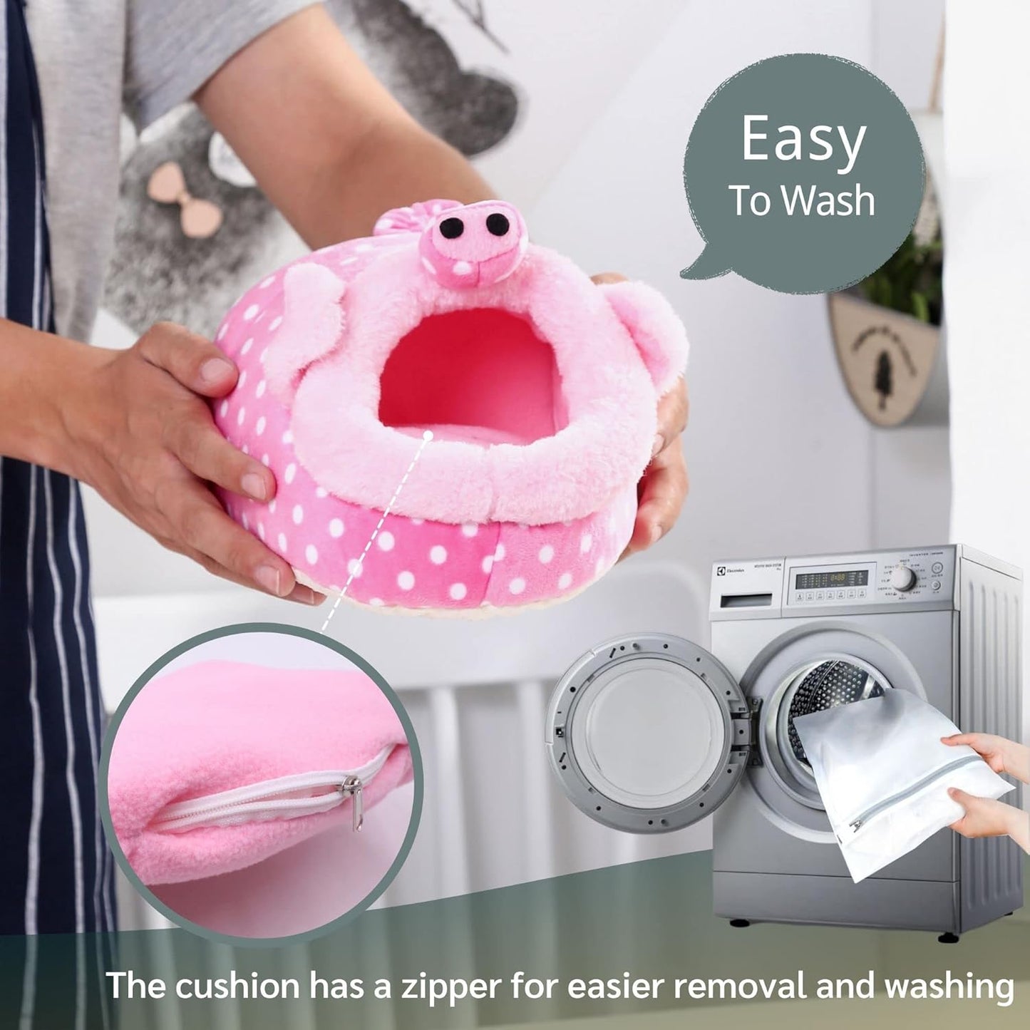 JanYoo Guinea Pig Rat Accessories Toys House Hideout Cage Supplies Chinchilla Cage Ferret Gerbil(S,Pig)