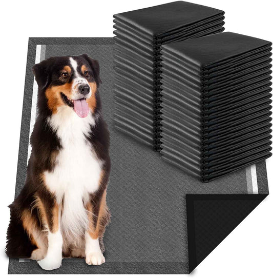 Charcoal Puppy Pads Extra Large, Activated Charcoal Dog Pee Pads, X-Large Odorless Potty Pads for Dogs 28"x34", 40 Count XL Disposable Puppy Pads Pet Training Pads for Housebreaking