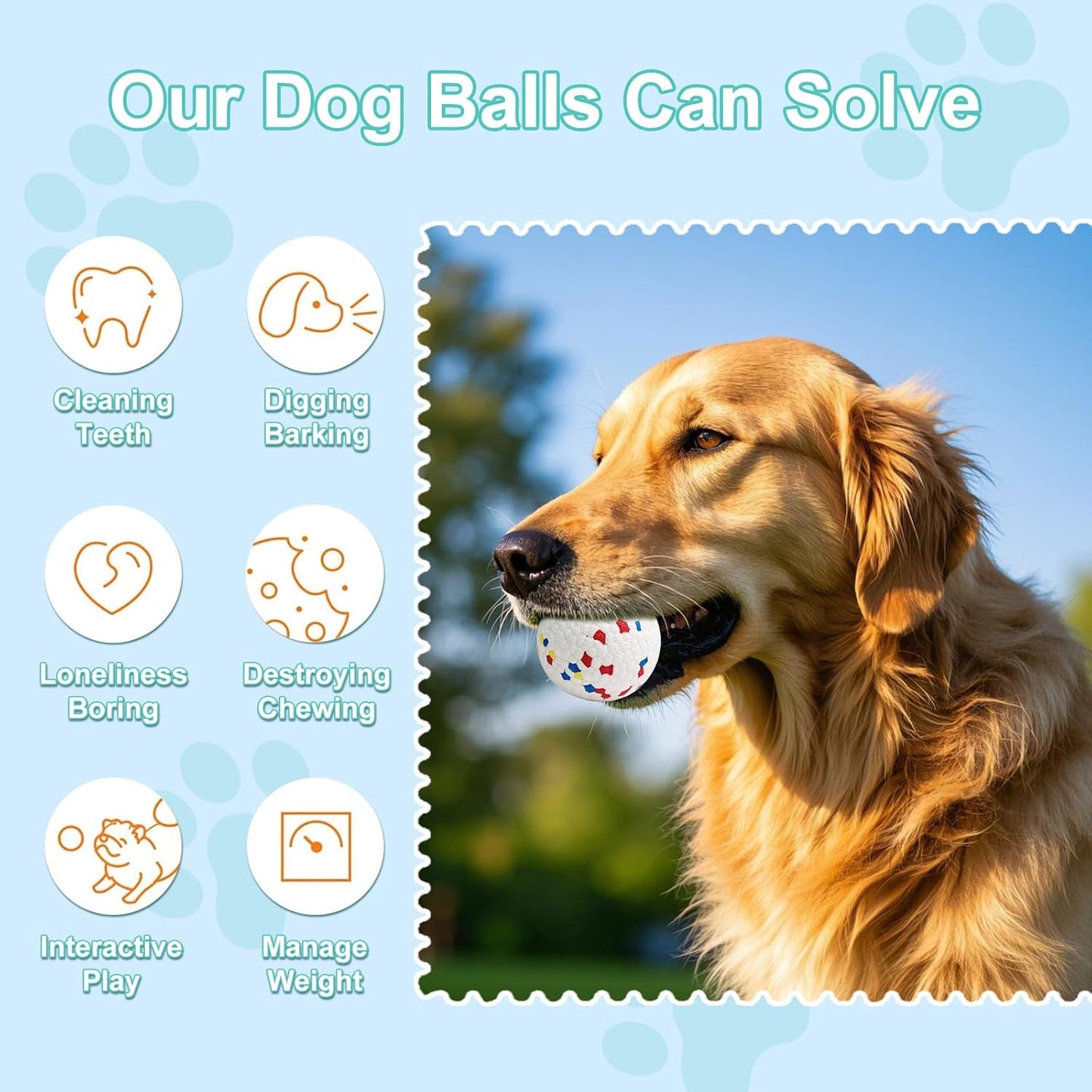 Herding Ball for Dogs - Durable Waterproof Dog Toy, Dual-Layer Large Interactive Pet Play Ball for Australian Shepherds, Cattle Dogs, Collies, and All Herding Breeds (2.5')