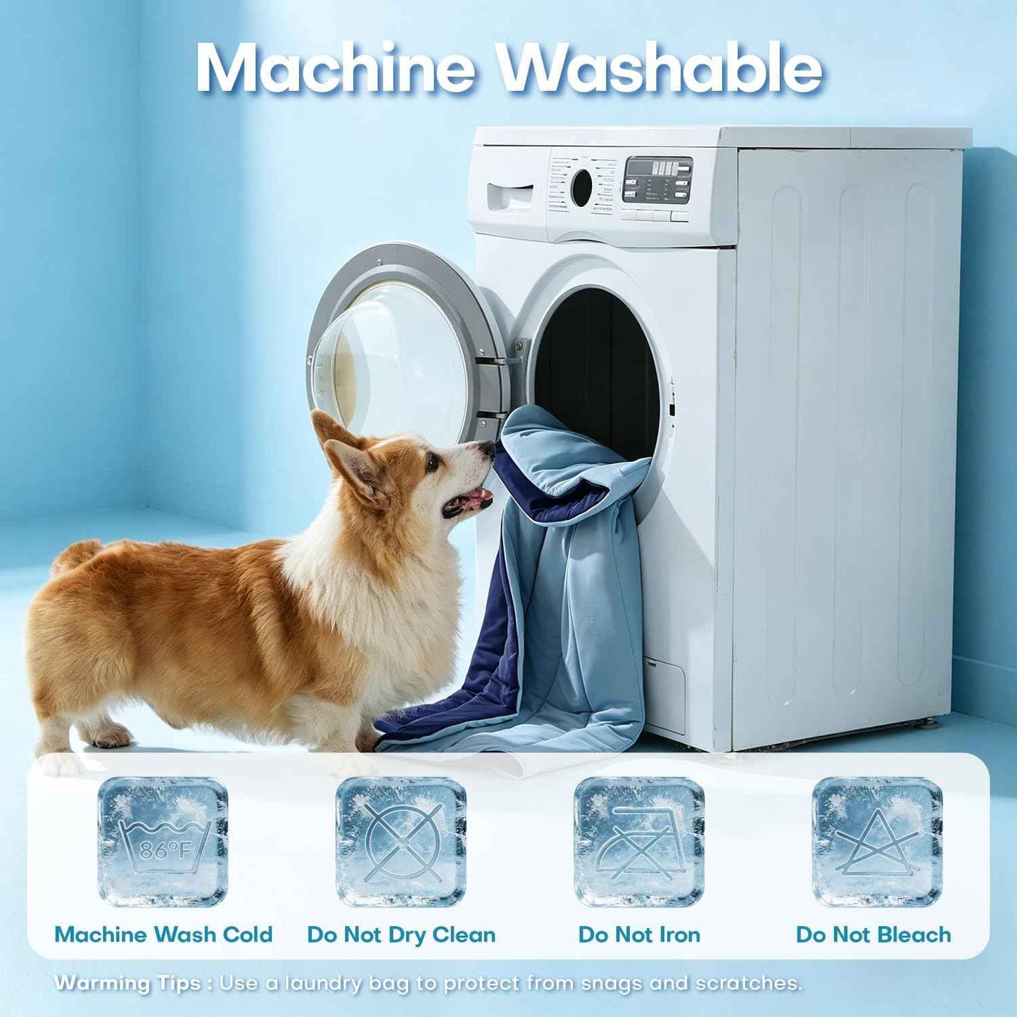 Dog Cooling Blanket, Reversible Pet Cooling Blanket for Summer, Washable Dog High Cold Pads Mat, for Couch Protector Bed Cover