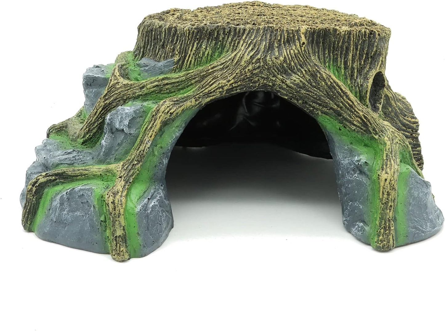 JIHAQUA Resin Large Turtle Tank Accessories Reptile Hideouts Cave Habitat Decor for Gecko Leopard Lizards Toad