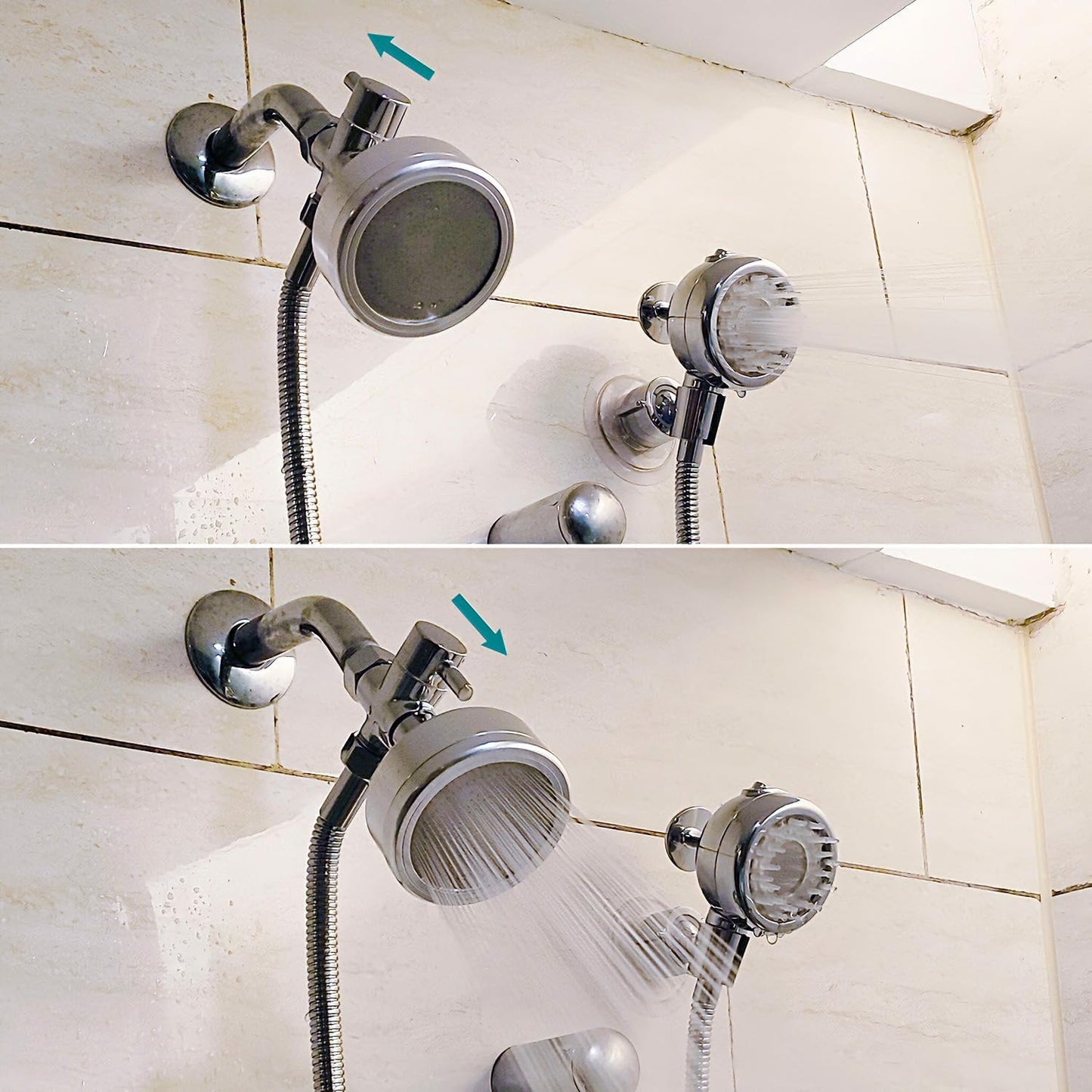Sneatup Pet Shower Set with 8.2ft Hose & Flow Control Valve for Bathroom Shower Arm