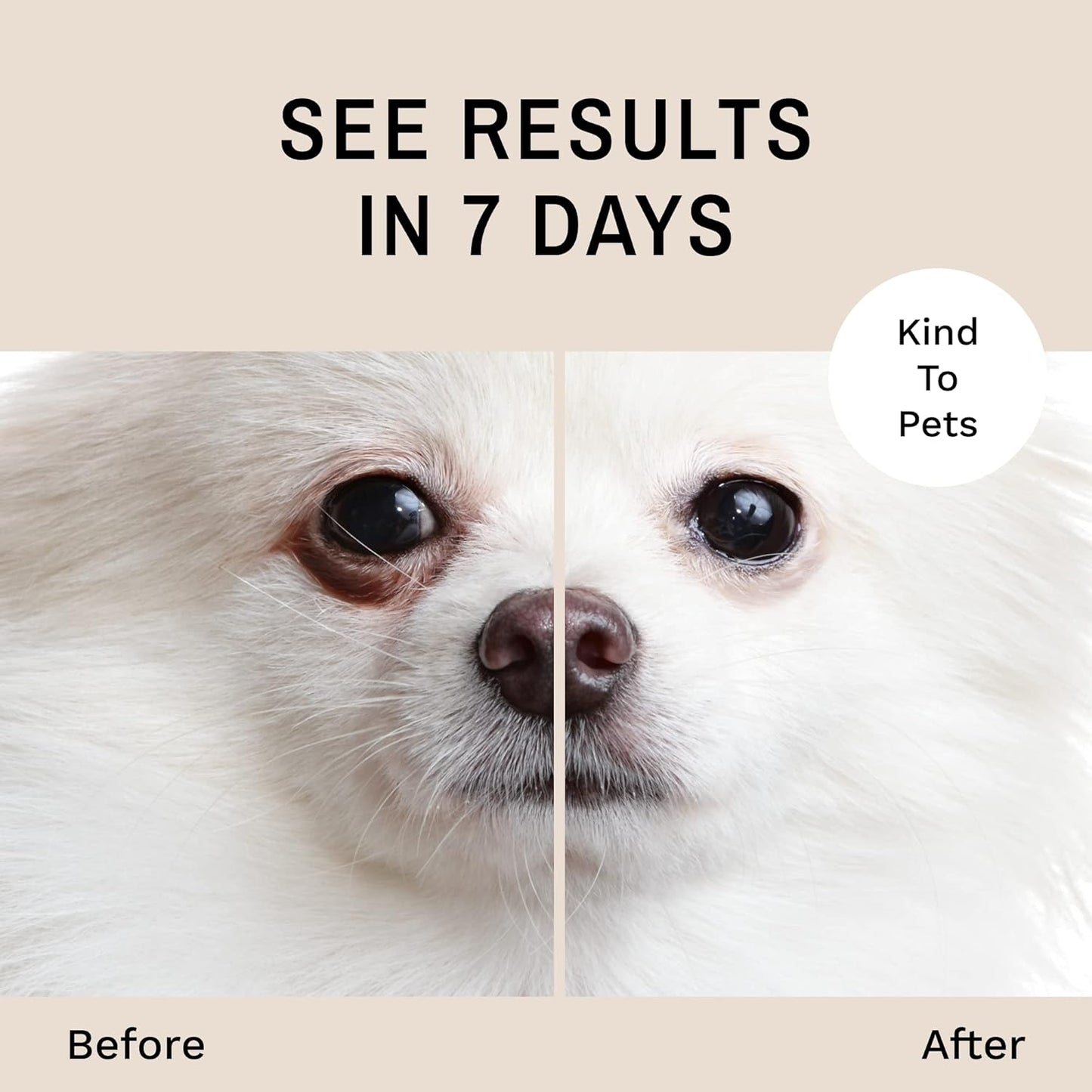 Eye Envy Tear Stain Remover Powder for Dogs and Cats. 100% Natural, Safe. Apply Around Eyes. Absorbs and Repels Tears. Keeps Area Dry. Treats The Cause of Staining. Made in The USA (2.5 oz)