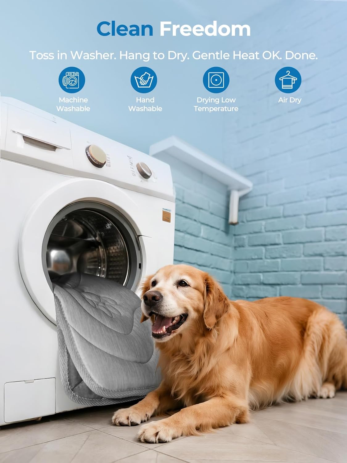Dog Cooling Mat, Anti-Slip, Thick 3D Orthopedic Summer Pad for Dogs & Cats, Q-MAX > 0.5, Non-Toxic, Machine Washable, Chew-Resistant, Portable for Crate, Bed, Sofa, Car (Cool Grey, Small)