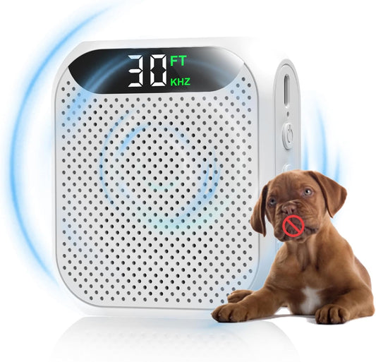 MALOK Anti Barking Device for Dogs, Ultrasonic Dog Bark Deterrent Devices with Adjustable Frequency & Range, Rechargeable Pet Bark Training Tool for Walking, Yard and Indoor & Outdoor Use