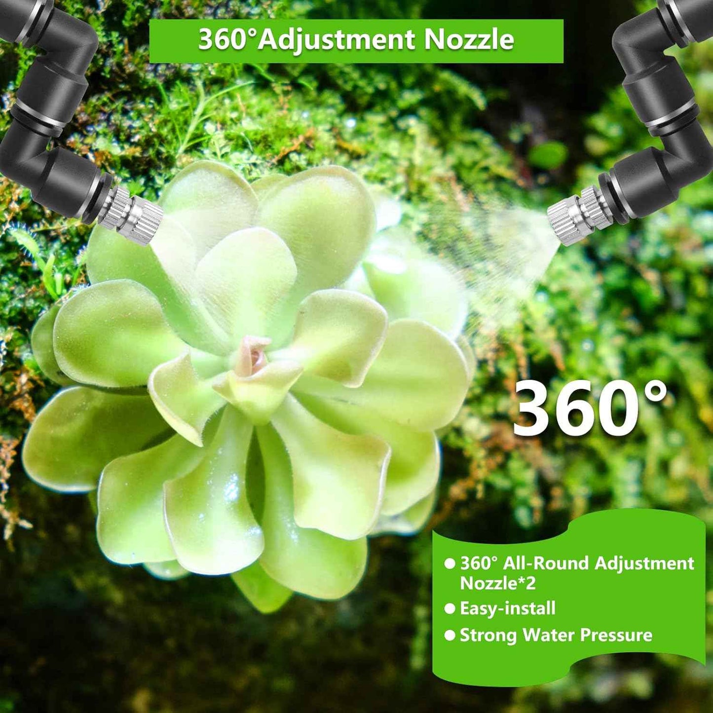 Reptile Misting System | Automatic Humidifier with 2 Nozzles, LCD Screen & Timer for Terrariums