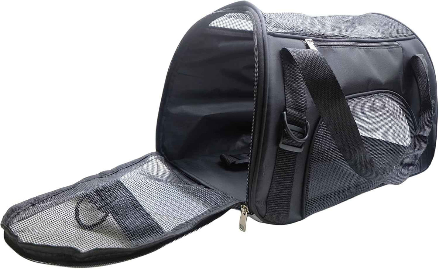 ZaneSun Cat Carrier,Soft-Sided Pet Travel Carrier for Cats,Dogs Puppy Comfort Portable Foldable Pet Bag Airline Approved (Medium-Black)