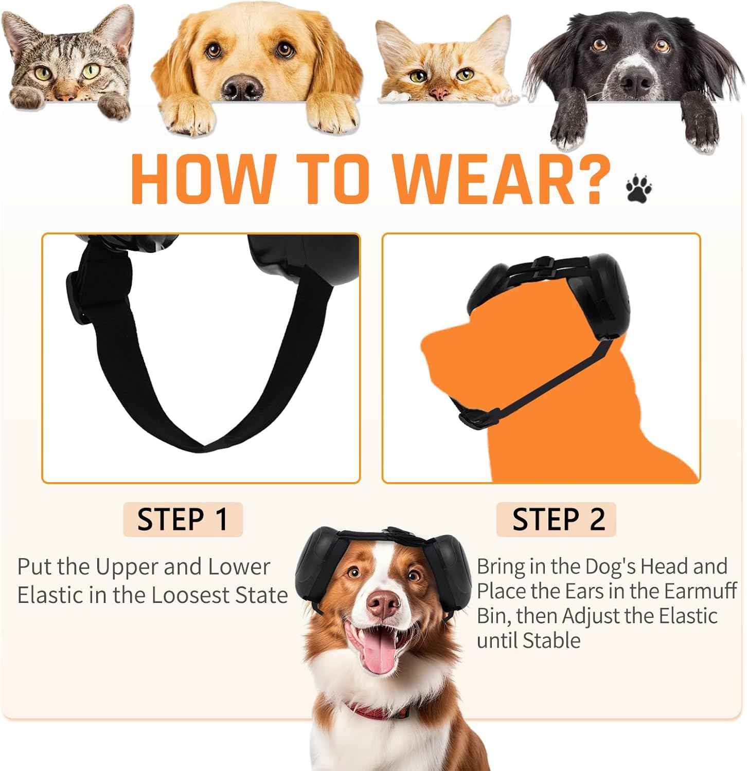 Dog Ear Muffs Noise Protection - Noise Canceling Ear Muffs for Dog,29dB NRR Dog Earmuffs,Ear Plugs for Dogs from Fireworks,Vacuums,Thunderstorms (Pink, M)