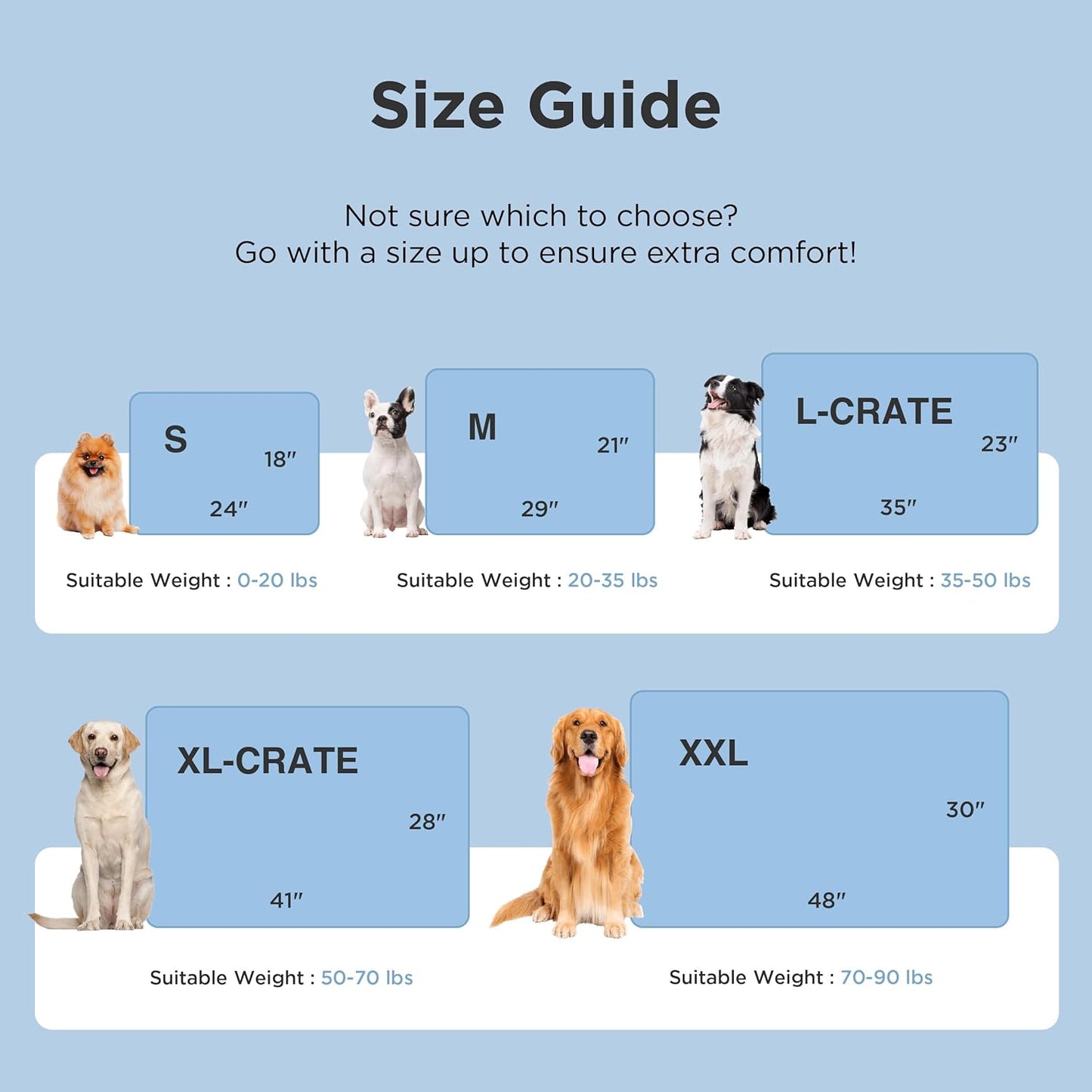 Bedsure Cooling Mat for Large Dogs - Q-Max>0.4 Thin Breathable Cooling Crate Pad Indoor for Pet with Chill Cool Fiber as Cooling Topper，Portable Washable Kennel Mat in Outdoor Summer, 35x23, Grey