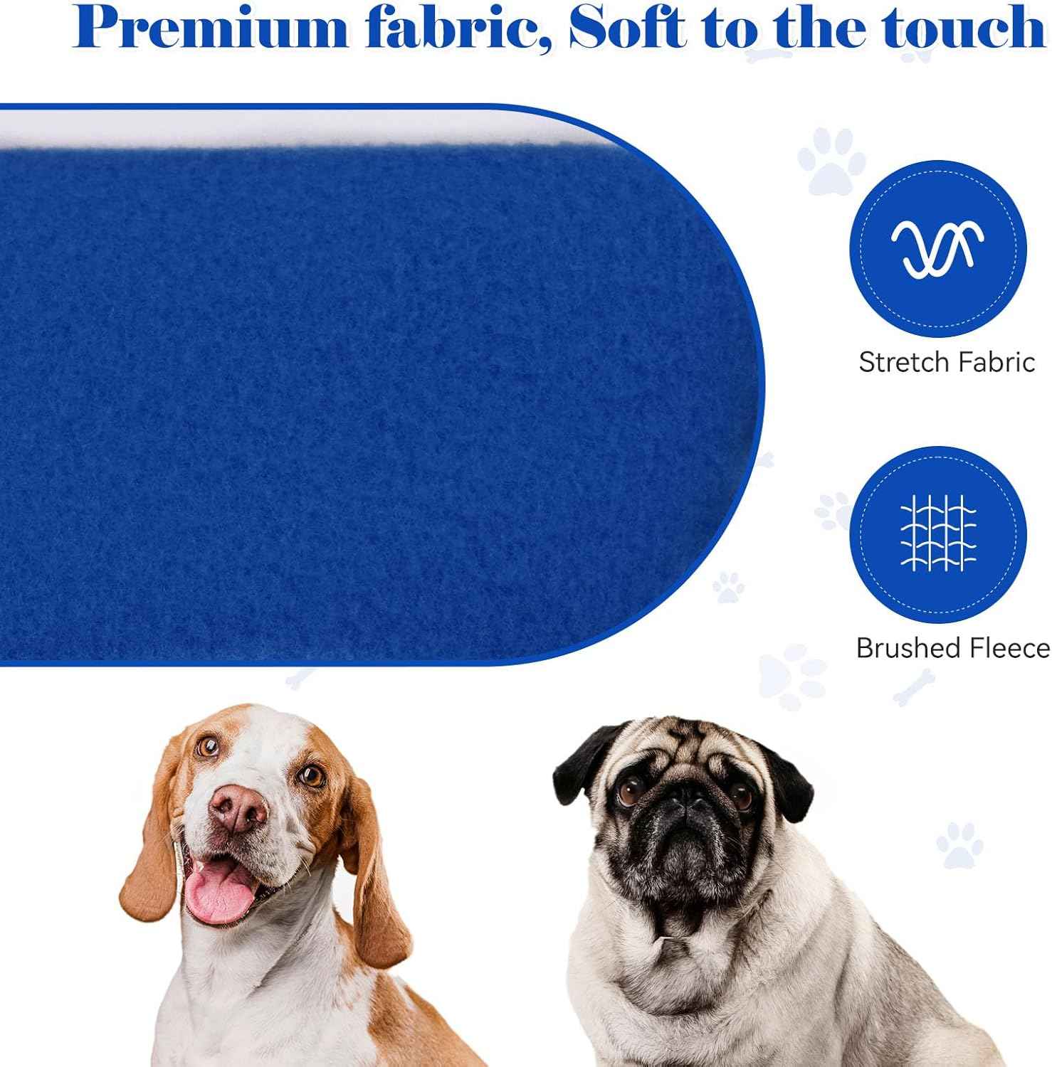 Dog Sweaters for Small Dogs Dog Hoodie Pet Sweater Solid Soft Brushed Fleece Pet Clothes Hoodie Sweatshirt with Pocket(Blue-S)
