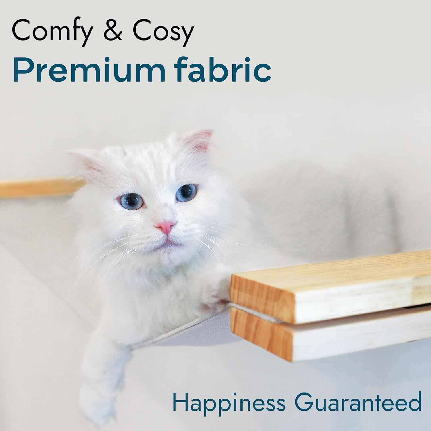 SANDPEAK Cat Wall Hammock | Cat Shelves for wall | Bridge, Shelf and Perches | Modern Wall Furniture for Indoor Cats | Mounted Hammock Bed for Sleeping, Playing, and Lounging.