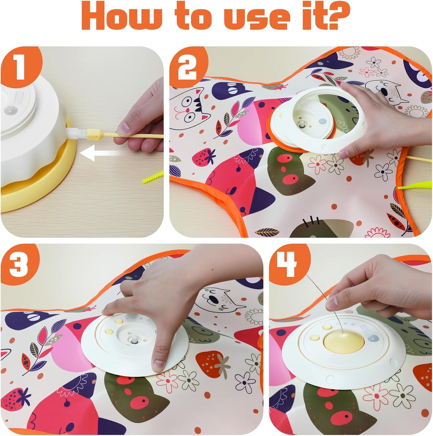 Interactive Cat Toy, Hide and Seek cat Toy,Kitten Toys for Indoor Cats,Rechargeable Automatic Cat Toy, Exercise Toy for Indoor Cats