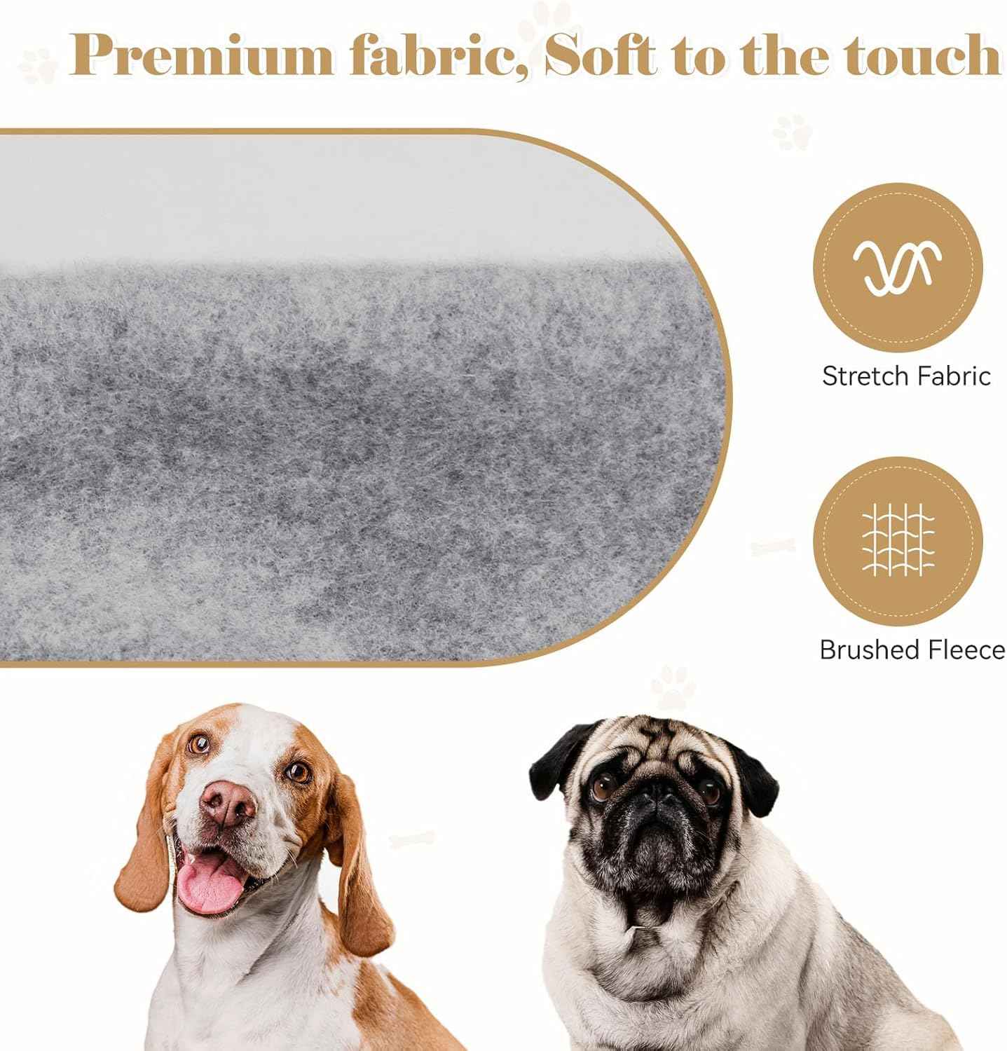 Dog Hoodie Dog Sweaters for Large Dogs Dog Sweater Solid Soft Brushed Fleece Dog Clothes Dog Hoodie Sweatshirt with Pocket(Grey-L)