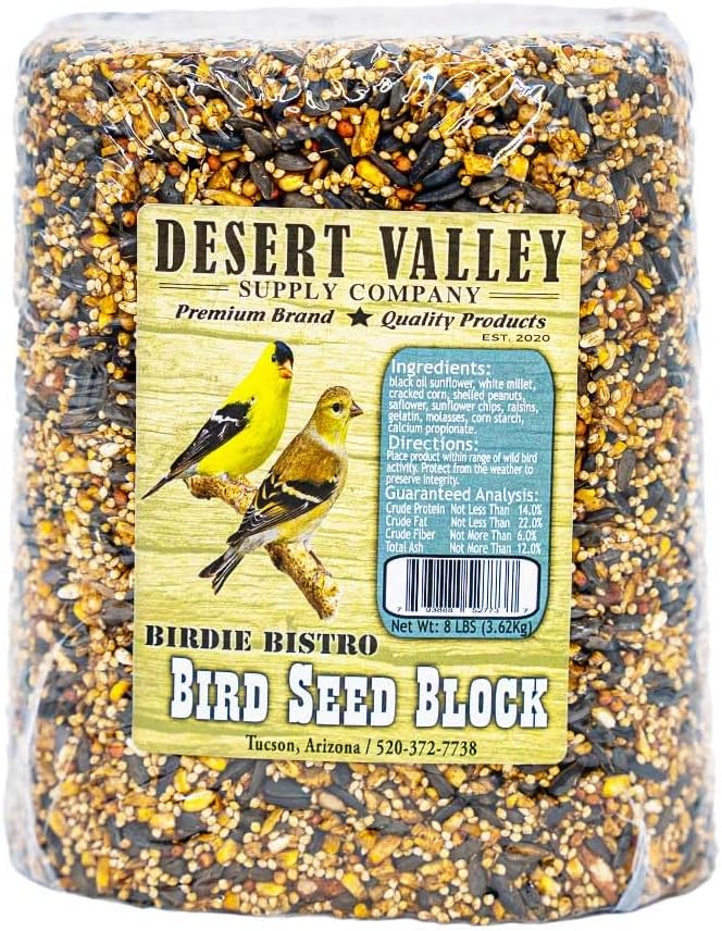 Desert Valley Wild Bird Seed Block Birdie Bistro (8 Pounds)