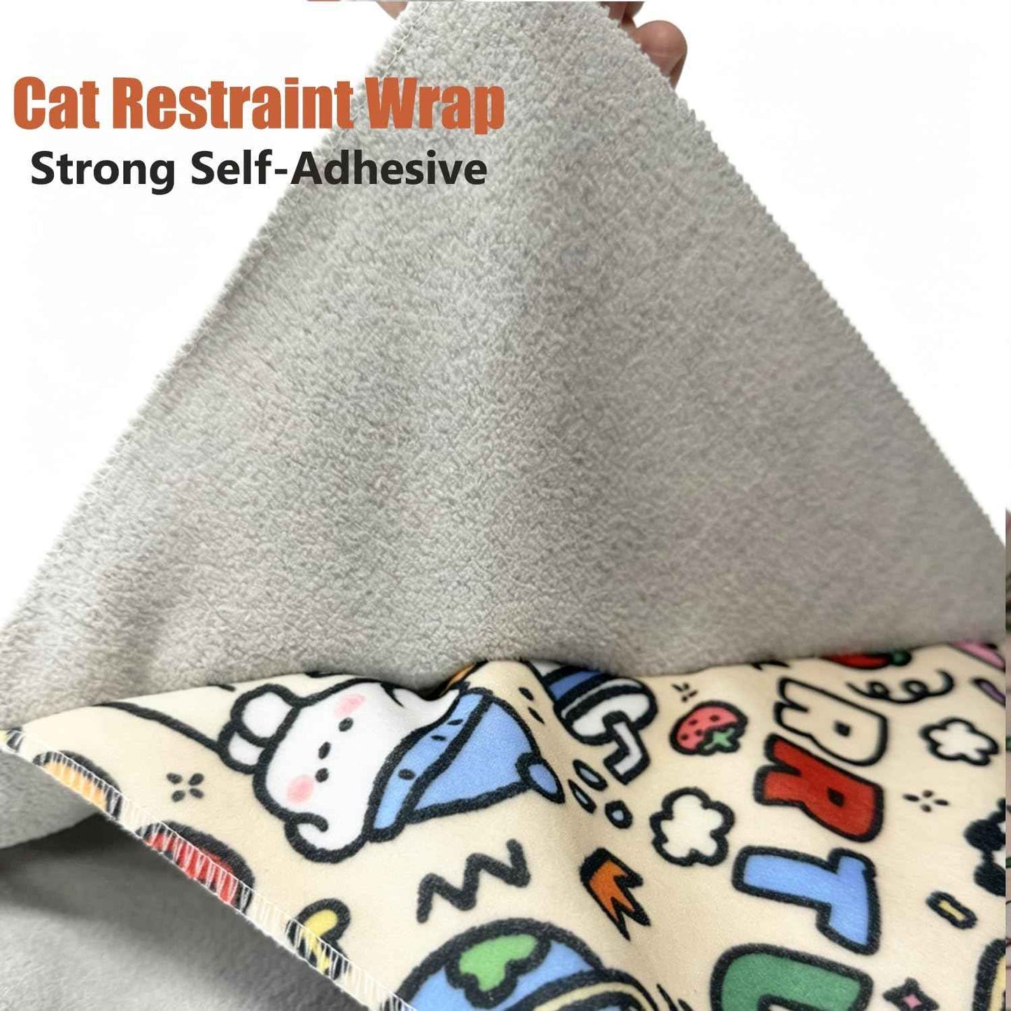 35.5'' Cat Grooming Wrap for Cutting Nails, 2026 Self-Adherent Cat Wrap, Anti-Escape Calming Cat Swaddle Wrap for Medicine, Nail Clipping, Teeth Brushing, Ear Cleaning
